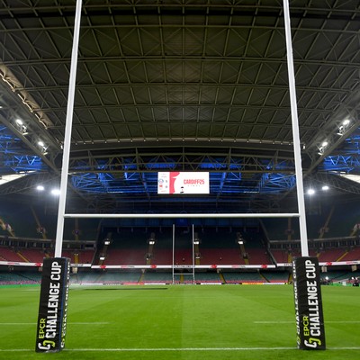230525 - Bath Rugby v Lyon Olympique Universitaire - EPCR Challenge Cup Final - A general view of the Principality Stadium ahead of this evening’s EPCR Challenge Cup Final 