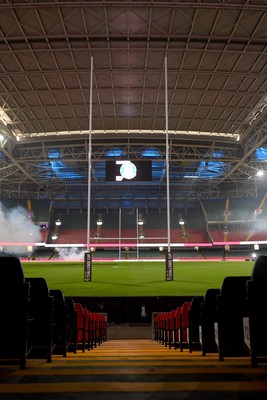 230525 - Bath Rugby v Lyon Olympique Universitaire - EPCR Challenge Cup Final - A general view of the Principality Stadium ahead of this evening’s EPCR Challenge Cup Final 