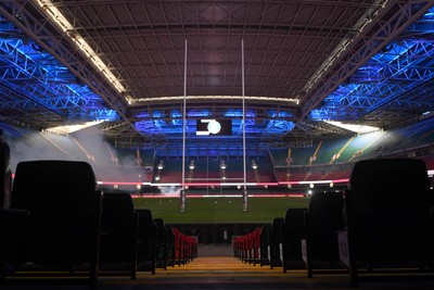 230525 - Bath Rugby v Lyon Olympique Universitaire - EPCR Challenge Cup Final - A general view of the Principality Stadium ahead of this evening’s EPCR Challenge Cup Final 