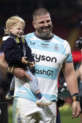 230525 - Bath Rugby v Lyon Olympique Universitaire - EPCR Challenge Cup Final - Francois van Wyk of Bath Rugby celebrates the win at full time