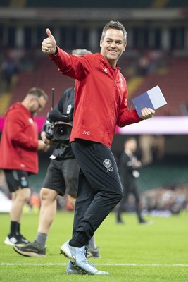 230525 - Bath Rugby v Lyon Olympique Universitaire - EPCR Challenge Cup Final - Johann van Graan, Bath Head Coach celebrates the win at full time