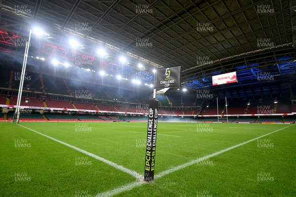 230525 - Bath Rugby v Lyon Olympique Universitaire - EPCR Challenge Cup Final - A general view of the Principality Stadium ahead of this evening’s EPCR Challenge Cup Final 