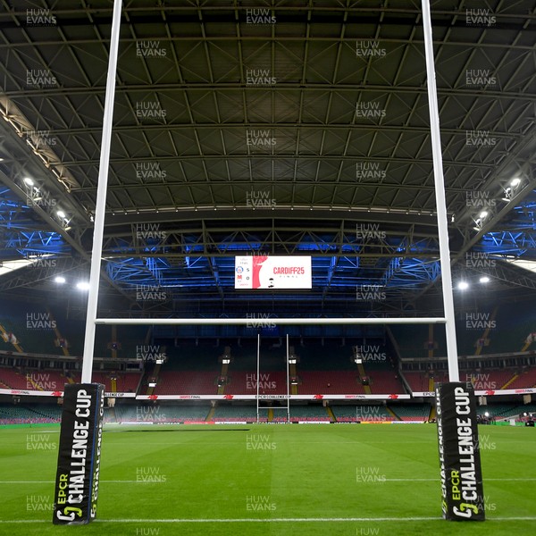 230525 - Bath Rugby v Lyon Olympique Universitaire - EPCR Challenge Cup Final - A general view of the Principality Stadium ahead of this evening’s EPCR Challenge Cup Final 
