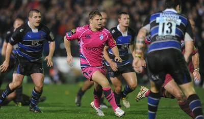 05.11.10 - Bath v Cardiff Blues - LV= Cup - Thomas Young of Cardiff Blues. 