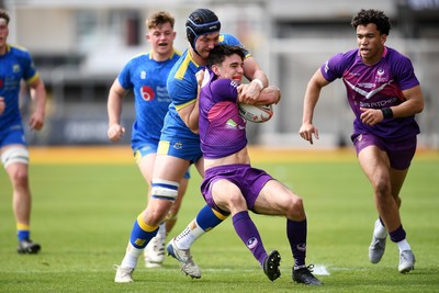 220426 - Bath v Loughborough - Men's BUCS Final - Isaac Sprenger of Bath is challenged by Rhys Hulse of Loughborough