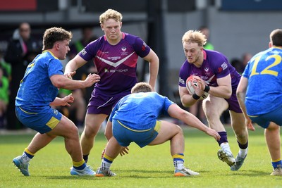 220426 - Bath v Loughborough - Men's BUCS Final - Jack Howells of Loughborough is challenged by Will Keylock of Bath