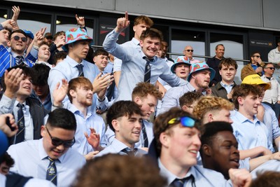 220426 - Bath v Loughborough - Men's BUCS Final - Bath players celebrate with fans at full time