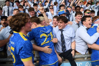220426 - Bath v Loughborough - Men's BUCS Final - Bath players celebrate with fans at full time