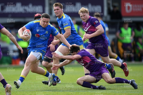 220426 - Bath v Loughborough - Men's BUCS Final - Alfie Griffin of Bath is challenged by Rhys Hulse of Loughborough