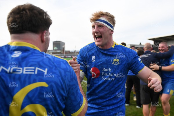 220426 - Bath v Loughborough - Men's BUCS Final - Alex Ridgway of Bath celebrates at full time