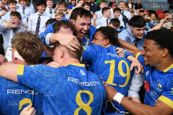 220426 - Bath v Loughborough - Men's BUCS Final - Bath players celebrate with fans at full time