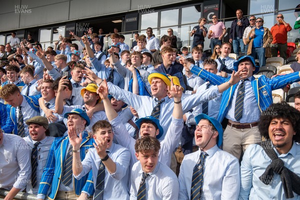 220426 - Bath v Loughborough - Men's BUCS Final - Bath players celebrate with fans at full time