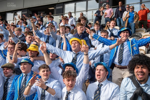 220426 - Bath v Loughborough - Men's BUCS Final - Bath players celebrate with fans at full time