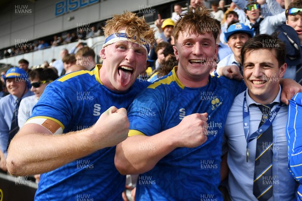 220426 - Bath v Loughborough - Men's BUCS Final - Bath players celebrate with fans at full time