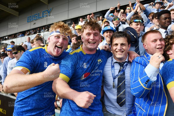 220426 - Bath v Loughborough - Men's BUCS Final - Bath players celebrate with fans at full time