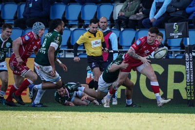 210123 - Aviron Bayonnais v Scarlets - EPCR Challenge Cup - Joe Roberts of Scarlets