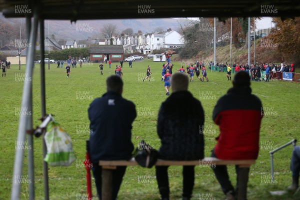 161119 - Bedlinog RFC v Senghenydd RFC - WRU Specsavers Plate - Picture shows spectators walking the game