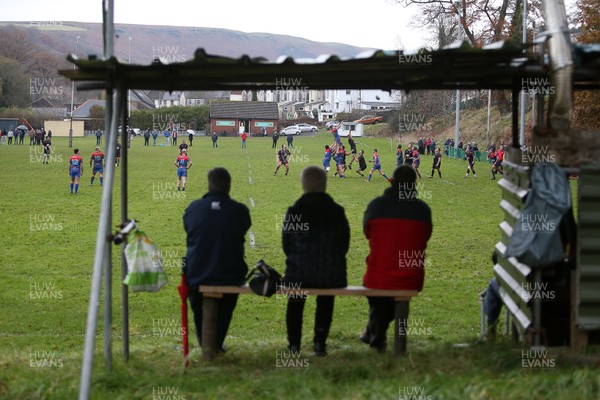 161119 - Bedlinog RFC v Senghenydd RFC - WRU Specsavers Plate - Picture shows spectators walking the game