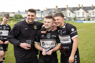 160526 - St Peter's v Bedwas - Admiral National Championship East - Bedwas celebrate winning the league