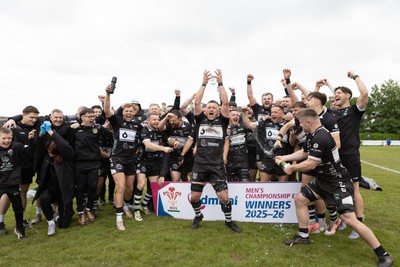 160526 - St Peter's v Bedwas - Admiral National Championship East - Bedwas celebrate winning the league