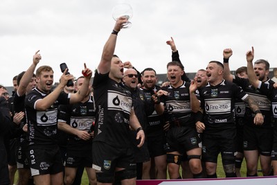 160526 - St Peter's v Bedwas - Admiral National Championship East - Bedwas celebrate winning the league