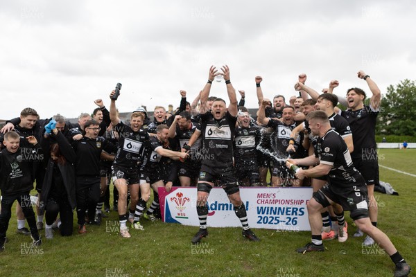 160526 - St Peter's v Bedwas - Admiral National Championship East - Bedwas celebrate winning the league