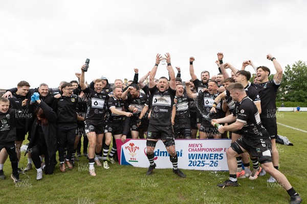 160526 - St Peter's v Bedwas - Admiral National Championship East - Bedwas celebrate winning the league