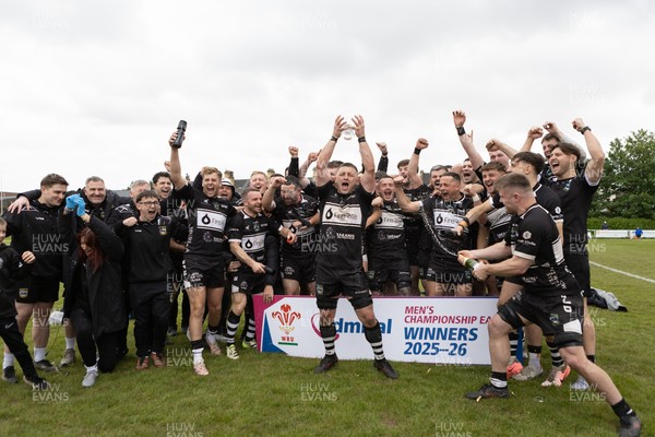 160526 - St Peter's v Bedwas - Admiral National Championship East - Bedwas celebrate winning the league