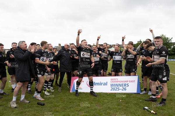 160526 - St Peter's v Bedwas - Admiral National Championship East - Bedwas celebrate winning the league