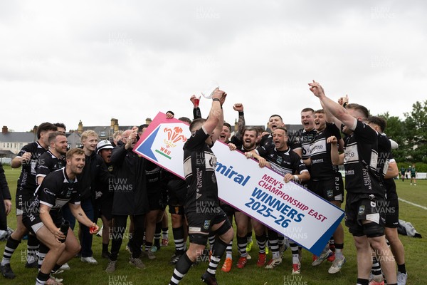 160526 - St Peter's v Bedwas - Admiral National Championship East - Bedwas celebrate winning the league