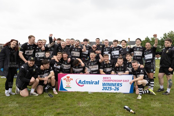 160526 - St Peter's v Bedwas - Admiral National Championship East - Bedwas celebrate winning the league