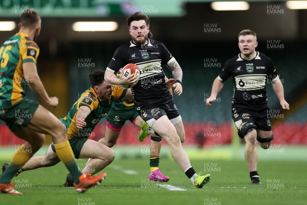 120426 - Bedwas v Bridgend Athletic - Mens Championship Cup Final - Jake Lee of Bedwas