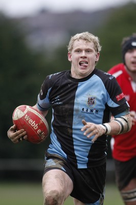 27.03.10 Bedwas RFC v Cardiff RFC - Swalec Cup 1/4 final - Cardiff's Tom Slater shows a clean pair of heals to the Bedwas defense to score a try. 