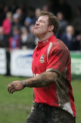 27.03.10 Bedwas RFC v Cardiff RFC - Swalec Cup 1/4 final - Bedwas' Deri Matthews shows his feelings as he is sin-binned. 