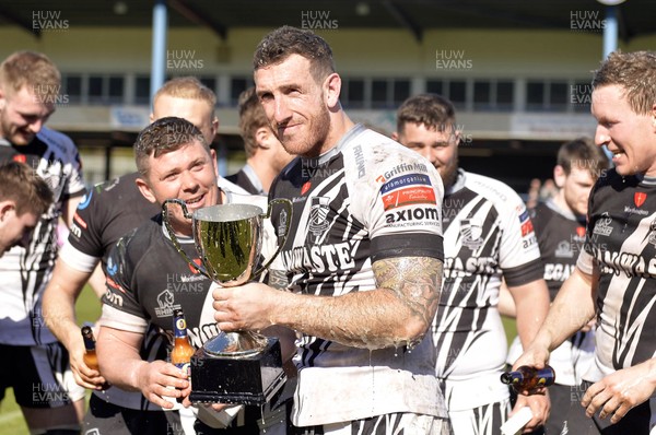 090416 Bedwas v Pontypridd - Fosters Cup Final Dafydd Lockyer Captain of Pontypridd with the Fosters Cup