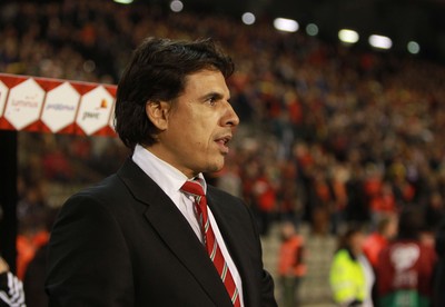 161114 - Belgium v Wales - European Championship Qualifier - Wales Manager Chris Coleman