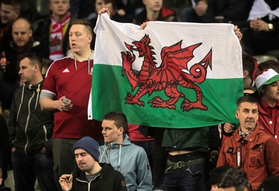 161114 - Belgium v Wales - European Championship Qualifier - Wales fans at the game