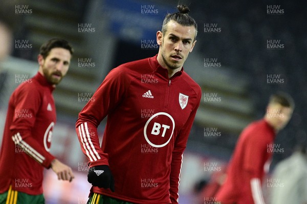 240321 - Belgium v Wales - FIFA World Cup Qualifier - Gareth Bale of Wales during the warm up