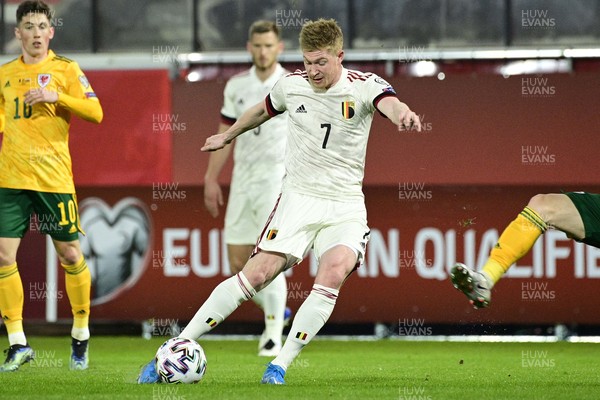 240321 - Belgium v Wales - FIFA World Cup Qualifier - Kevin De Bruyne of Belgium scores goal
