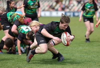 020526 - Belles v Chargers, U18s Girls Plate Final - Belles take on Chargers, green kit, during the U18s Girls Plate Final