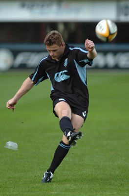 210906 - Cardiff Blues Training - Blues Ben Blair enjoys a training session at Cardiff Arms Park 