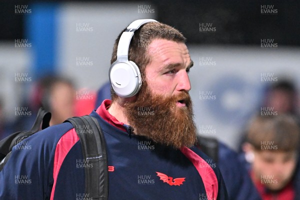 300126 - Benetton Rugby v Scarlets, United Rugby Championship - Jake Ball of Scarlets arrives at the ground