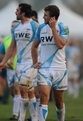 19.11.11 - Benetton Treviso v Ospreys - Heineken Cup - Ashley Beck of Ospreys looks dejected at the end of the game. 