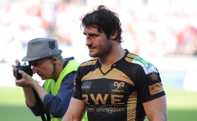 10.04.10 - Biarritz v Ospreys - Heineken Cup Quarter Final - Marty Holah of Ospreys looks dejected at the end of the game. 