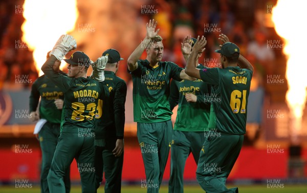 020917 - Birmingham Bears v Notts Outlaws - NatWest T20 Blast Final - Jake Ball of Notts celebrates the wicket of Adam Hose of Birmingham