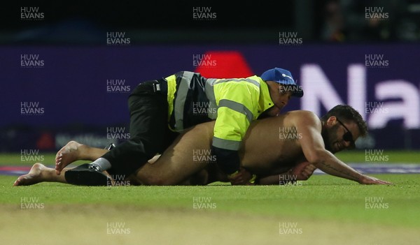 020917 - Birmingham Bears v Notts Outlaws - NatWest T20 Blast Final - A streaker runs onto the pitch during the game