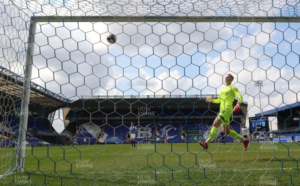 010521 Birmingham City v Cardiff City, Sky Bet Championship - Birmingham City goalkeeper Zach Jeacock watches Harry Wilson of Cardiff City shoot loop into the net to score the first goal