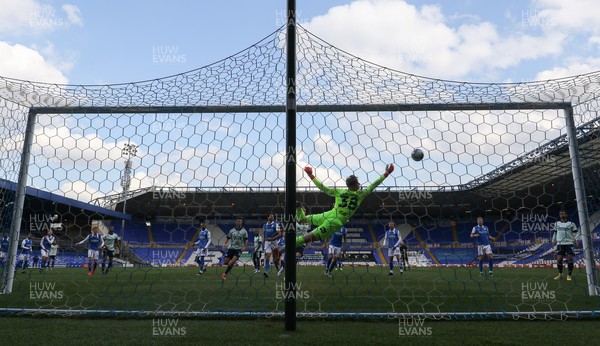 010521 Birmingham City v Cardiff City, Sky Bet Championship - Birmingham City goalkeeper Zach Jeacock is beaten as Harry Wilson of Cardiff City scores his third goal, and Cardiff's fourth, from a free kick