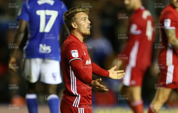 131017 - Birmingham City v Cardiff City - SkyBet Championship - A frustrated Danny Ward of Cardiff City