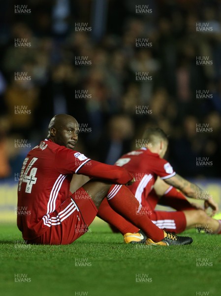131017 - Birmingham City v Cardiff City - SkyBet Championship - Dejected Souleymane Bamba of Cardiff City at full time